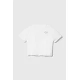 PepeJeans Otroška bombažna kratka majica NICKY bela barva