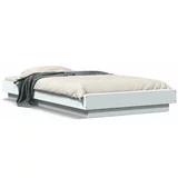  Okvir za krevet s LED svjetlima bijeli 90 x 190 cm drveni