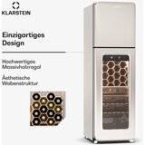 Klarstein Shirley hladilnik za vino + zamrzovalnik | Naprava 2 v 1, srebrna-krom - | Shoptok.si