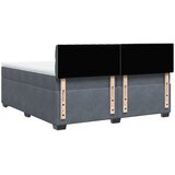  Krevet s oprugama i madracem tamnosivi 200x200 cm baršunasti | shoptok.hr