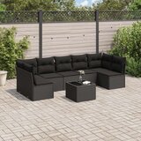 vidaXL 8-dijelni set vrtnih sofa od poliratana s jastucima crni | shoptok.hr