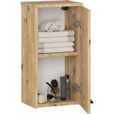 AKORD Fin Visoka Kopalniška Omara, 1 Vrata, Hrast Artisan, (5000332686) | Shoptok.si