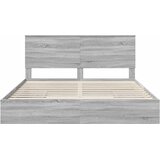 Krevet s od storage Siva Sonoma 180 x 200 cm Konstruirano drvo | Eponuda.ba