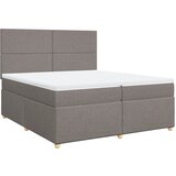 vidaXL Krevet s oprugama i madracem smeđesivi 200x200 cm od tkanine Cijene