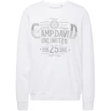 CAMP DAVID Sweater majica siva / bijela