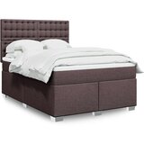  Krevet s oprugama i madracem tamnosmeđi 140 x 190 cm od tkanine | shoptok.hr