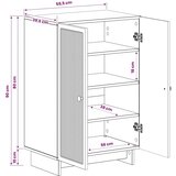  Ormar za cipele EDE 59 5 x 39 5 x 90 cm Konstruirano drvo - Hrast artisan | shoptok.hr