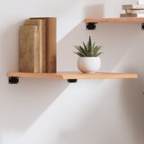  Zidna polica svjetlosmeđa 40 x 50 x 2 cm od obrađene hrastovine | shoptok.hr