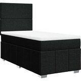  Krevet s oprugama i madracem crni 100 x 200 cm od tkanine | shoptok.hr