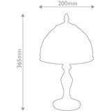  Quoizel QZ-LARISSA-TL-S - Tiffany stona lampa LARISSA 1xE14/40W/230V | Eponuda.com
