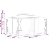  Sjenica s mrežama 300 x 400 x 265 cm antracit | shoptok.hr