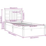  Posteljni okvir iz trdnega lesa 100x200 cm, (20684613) | Shoptok.si