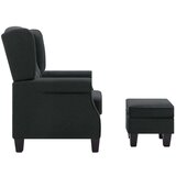  Fotelj s stolčkom za noge temno sivo blago, (20597744) | Shoptok.si