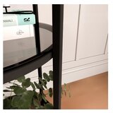 Hanah home polica za knjige vogue black smoked glass