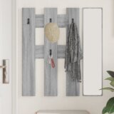 vidaXL Vješalica za kapute na zidu Sivi hrast sonoma 65 x 3 x 100 cm | shoptok.hr