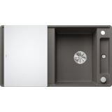 Blanco sudoper AXIA III 5 S-F InFino SILGRANIT daska staklo, s dalj.upr. - VULKAN SIVA | shoptok.hr