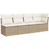 Maison Chic Vrtni kavč - Zunanji kavč z blazinami 4-sedežni bež poli ratan, (22043913) | Shoptok.si
