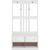vidaXL Drvo za dvoranu SANDENS bijelo 87x40x159,5 cm puno drvo bor | shoptok.hr