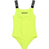 Calvin Klein Swimwear Jednodijelni kupaći kostim siva / jabuka / crna
