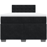  Krevet box spring s madracem crni 120 x 190 cm baršunasti | shoptok.hr