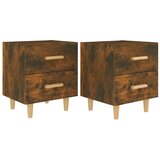  Noćni ormarići 2 kom boja dimljenog hrasta 40 x 35 x 47,5 cm | shoptok.hr
