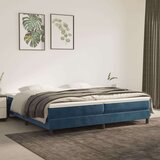 vidaXL Box spring posteljni okvir temno moder 200x200 cm žamet | Shoptok.si