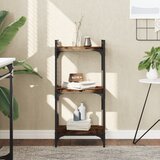  The Living Store Knjižna omara 3-nadstropna dimljen hrast 40x30x86 cm inž. les - Knjižna Omara, (21442788) | Shoptok.si