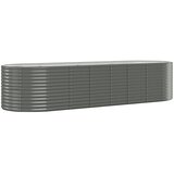  Povišena vrtna gredica od pocinčanog čelika 322x100x68 cm sivi | shoptok.hr