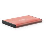 Gembird HDD External Enclosure, 2.5", SATAIII, USB3.0, Brushed aluminium, Pink Cene
