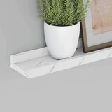  Polica na zidu s policom 2 pcs Bijeli mramor 115 x 9 x 3 cm | shoptok.hr