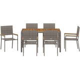  Komplet za jedilnico v vrtu 7 pcs Siva poli ratan, (5000288364) | Shoptok.si