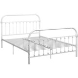 The Living Store Posteljni okvir bel kovinski 160x200 cm - Posteljni Okvir, (21529128) | Shoptok.si