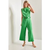 Bianco Lucci Women's Belted Turndown Collar Jumpsuit Cijene