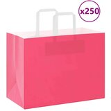  Papirnate vrećice 250 kom s ručkama ružičaste 32x17x25 cm | shoptok.hr