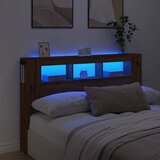 vidaXL LED posteljno vzglavje artisan hrast 160x18,5x103,5 cm inž. les Cene