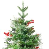  Osvijetljeno božićno drvce sa šiškama zeleno 195 cm PVC i PE | shoptok.hr