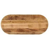 vidaXL Mizna plošča 100x50x2,5 cm ovalna trden robusten mangov les