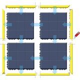 Notrax Sestavljiva podloga Cushion Ease Solid™ ESD NITRILE FR, DxŠxV 910 x 910 x 19 mm, zaprta, črna | Shoptok.si