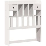 vidaXL Knjižna postelja brez ležišča bela 90x200 cm trdna borovina | Shoptok.si