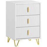 SoBuy Nočni stol Predal Barva Bela 40x36x63cm FBT115-L-Wx2, (5000243400) | Shoptok.si