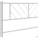  Metalni okvir za krevet s uzglavljem bijeli 135x190 cm | shoptok.hr