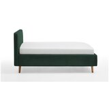 Meise Möbel Temno zelena oblazinjena postelja brez letvenega dna 120x200 cm Mattis – | Shoptok.si