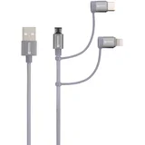 USB kabel USB 2.0 USB-A vtič 0.30 m space siva okrogel\, prilagodljiv\, polimerna prevleka SKCA00133-130CN, (20416735)