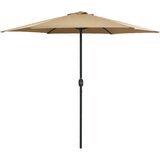 vidaXL vrtni suncobran s aluminijskom šipkom 270 x 246 cm smeđe-sivi | shoptok.hr