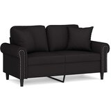  Dvosjed s ukrasnim jastucima crni 120 cm baršunasti | shoptok.hr