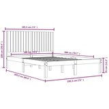  Okvir za krevet od masivnog drva 180 x 200 cm veliki bračni | shoptok.hr