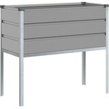  Cvetlično korito Svetlo siva 100 x 45 x 90 cm Cinkana jeklena, (5000207561) | Shoptok.si