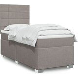 Maison Chic Box spring postelja - Vzmetna postelja z vzmetnico taupe 90x200 cm blago SL4060, (21888494) | Shoptok.si