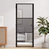 Staklena vrata Rezbarija Crna 83 x 3,5 x 201,5 cm Aluminij | shoptok.hr