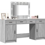  3-dijelni set toaletnog stola s LED svjetlom siva sonoma konstruirano drvo | shoptok.hr